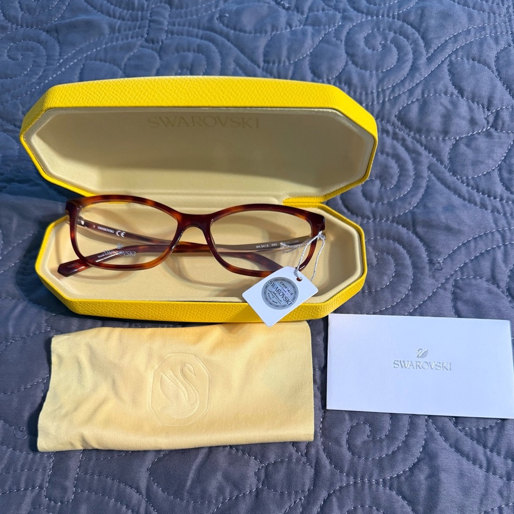 Swarovski Tortoise Frames. New. Never worn. Blank lenses. Ready for your RX!